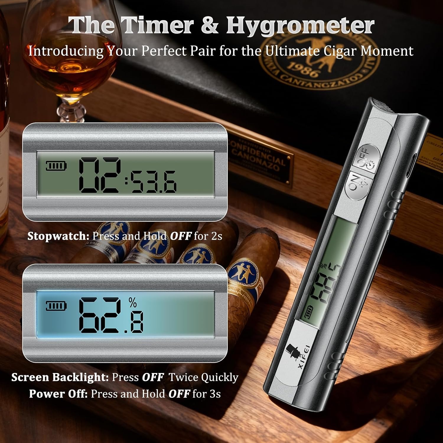 XIFEI Digital Cigar Humidity Meter: image 5