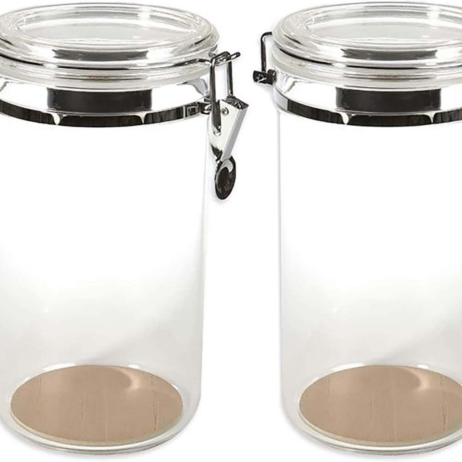 Acrylic Cigar Humidor Jar (2-Pack) with Spanish Cedar Base and Humidifier
