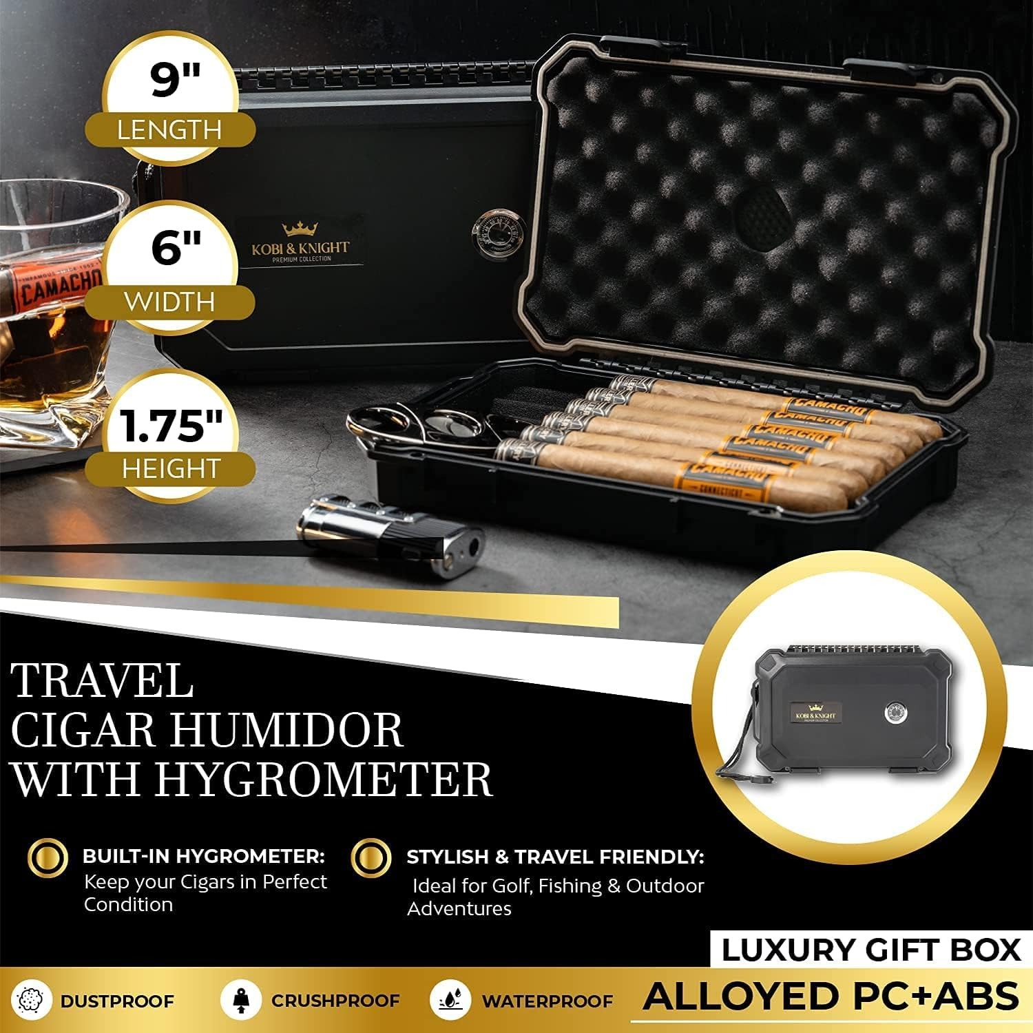 Kobi & Knight Travel Humidor Cigar Case